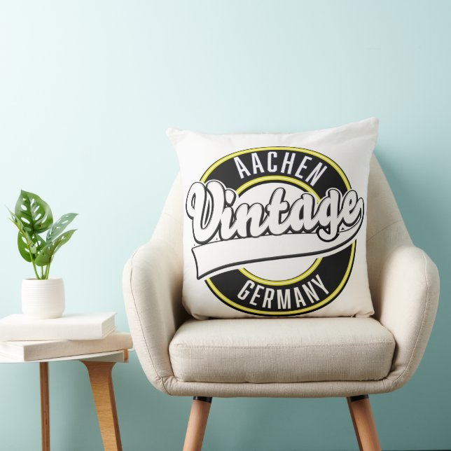 Dortmund vintage style logo, throw pillow (Chair)