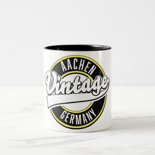 Dortmund vintage style logo Two_Tone coffee mug
