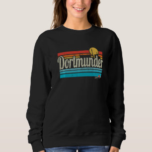 Dortmunder Lettering Retro Vintage Surfer Germany  Sweatshirt