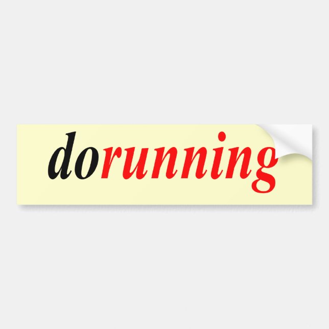 dorunning bumper sticker (Front)
