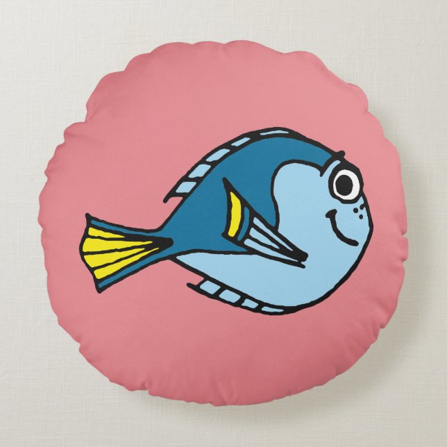 Dory Cartoon Round Pillow (Front)