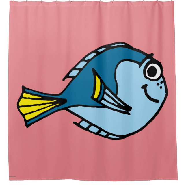 Dory Cartoon Shower Curtain (Front)
