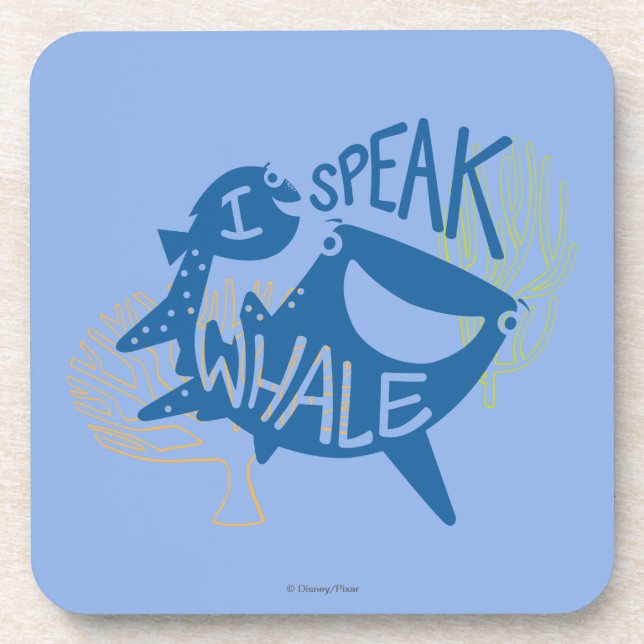 Dory & Destiny | I Speak Whale Drink Coaster (Front)