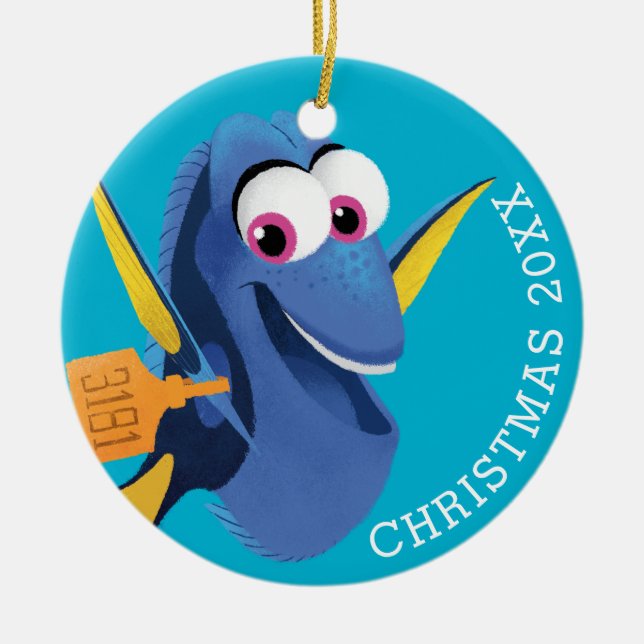 Dory | Finding Who Ceramic Ornament (Front)