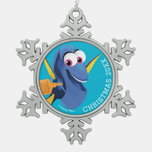 Dory   Finding Who Snowflake Pewter Christmas Ornament