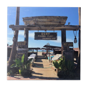 Dory Fishing Fleet, Newport Beach, California Ceramic Tile