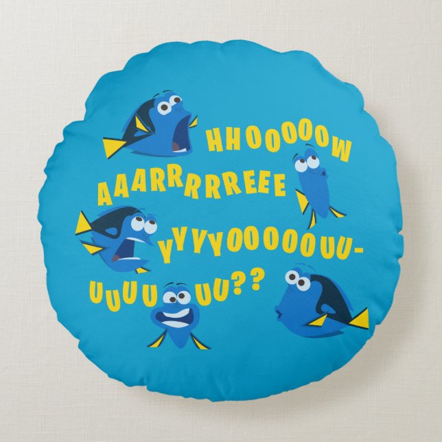 Dory | How Are You? Round Pillow (Front)