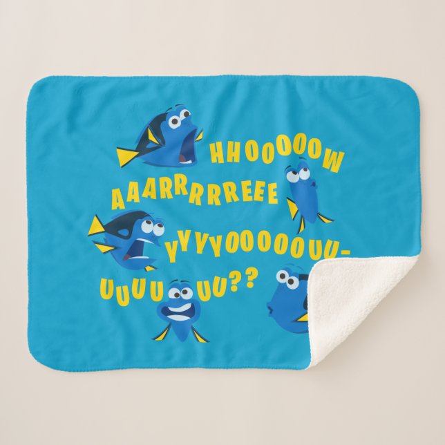 Dory | How Are You? Sherpa Blanket (Front (Horizontal))