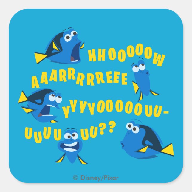 Dory | How Are You? Square Sticker (Front)