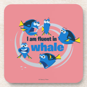 Dory   I am Fluent in Whale Beverage Coaster
