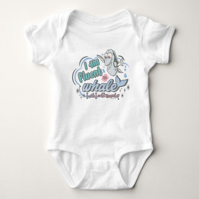 Dory | I am Fluent in Whale Comic Baby Bodysuit (Front)