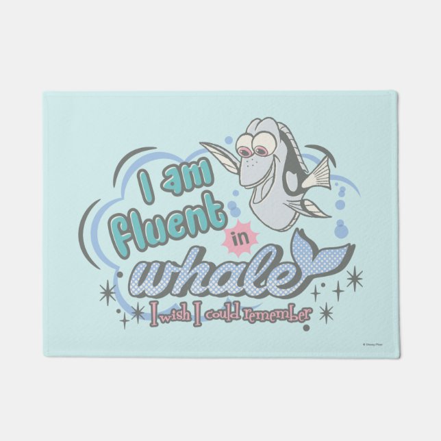 Dory | I am Fluent in Whale Comic Doormat (Front)