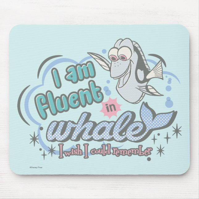 Dory | I am Fluent in Whale Comic Mouse Pad (Front)