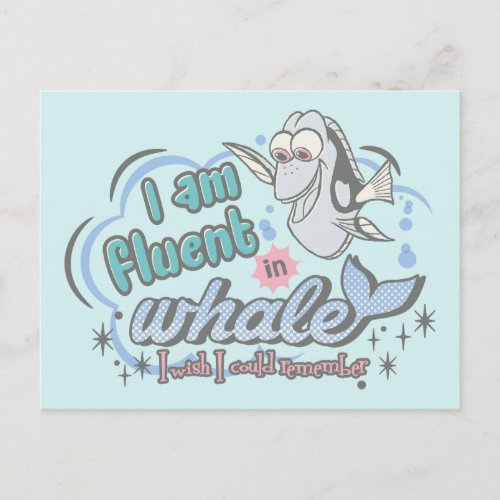 Dory  I am Fluent in Whale Comic Postcard