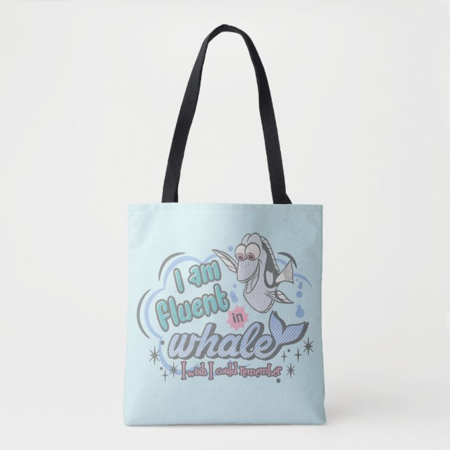 Dory | I am Fluent in Whale Comic Tote Bag (Front)