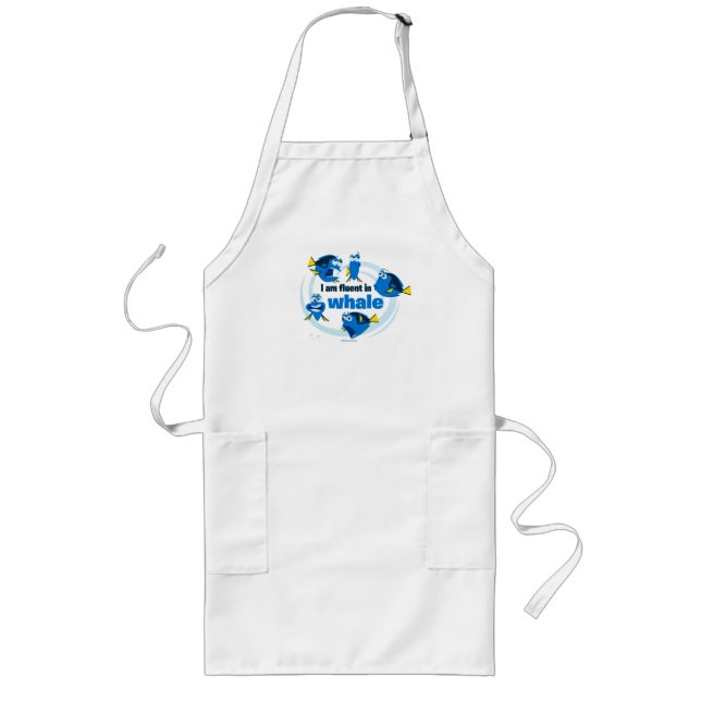 Dory | I am Fluent in Whale Long Apron (Front)