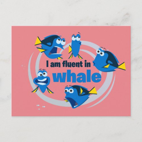 Dory  I am Fluent in Whale Postcard