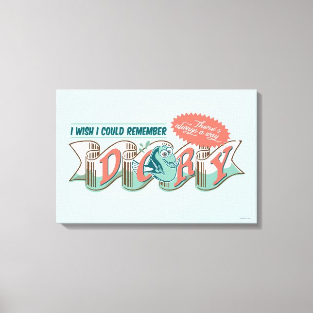 Dory | I Wish I Could Remember Canvas Print (Front)