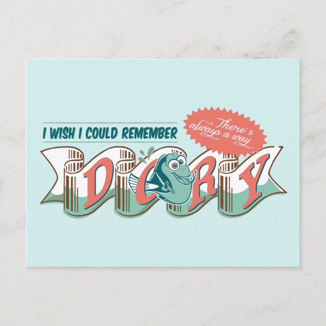 Dory | I Wish I Could Remember Postcard (Front)