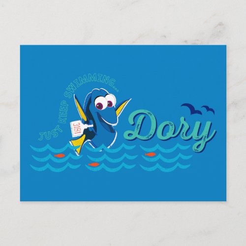 Dory  Just Keep Swimming Postcard