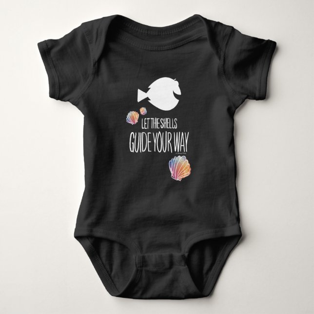 Dory | Let the Shells Guide Your Way Baby Bodysuit (Front)