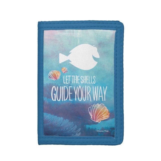 Dory | Let the Shells Guide Your Way Trifold Wallet (Front Vertical)