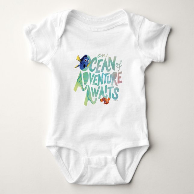 Dory & Nemo | An Ocean of Adventure Awaits Baby Bodysuit (Front)
