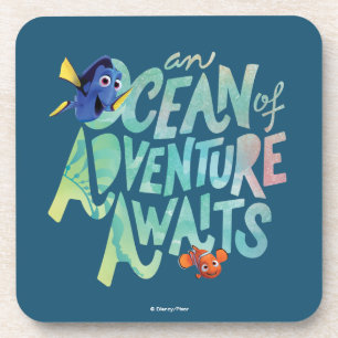 Dory & Nemo   An Ocean of Adventure Awaits Beverage Coaster
