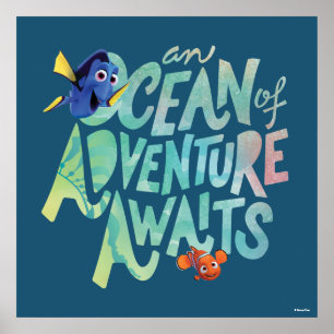 Dory & Nemo   An Ocean of Adventure Awaits Poster