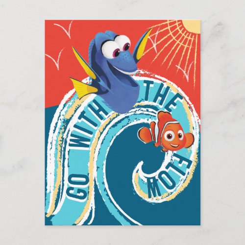 Dory  Nemo  Go with the Flow Postcard
