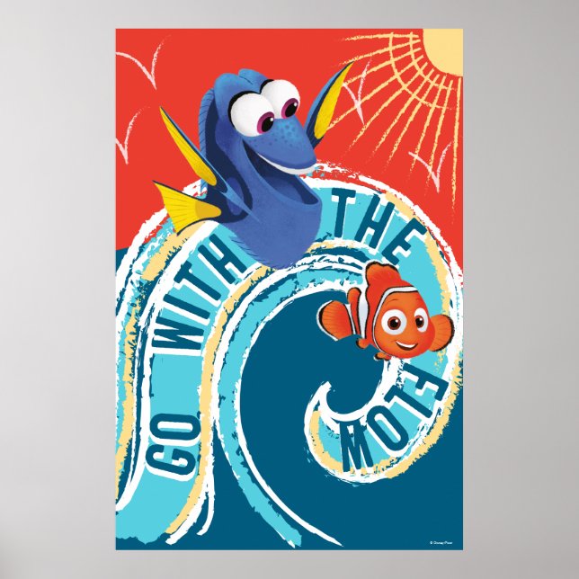 Dory & Nemo | Go with the Flow Poster (Front)