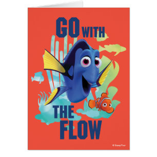 Dory & Nemo Go with the Flow Watercolor Graphic