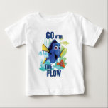 Dory & Nemo | Go with the Flow Watercolor Graphic Baby T-Shirt<br><div class="desc">Finding Dory | Dory & Nemo</div>