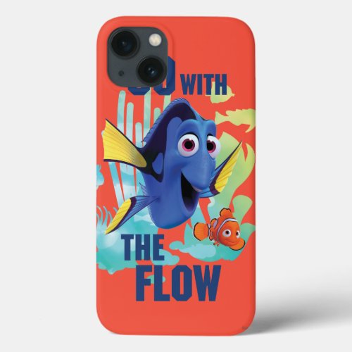 Dory  Nemo  Go with the Flow Watercolor Graphic iPhone 13 Case