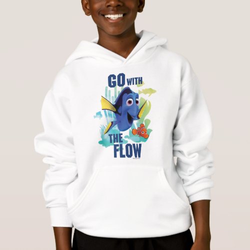 Dory  Nemo  Go with the Flow Watercolor Graphic Hoodie