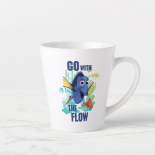 Dory & Nemo   Go with the Flow Watercolor Graphic Latte Mug
