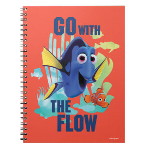 Dory & Nemo Go with the Flow Watercolor Graphic Notebook