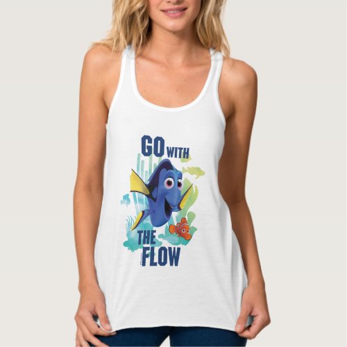 Dory  Nemo  Go with the Flow Watercolor Graphic Tank Top