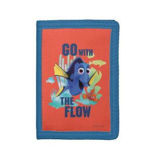 Dory & Nemo Go with the Flow Watercolor Graphic Trifold Wallet