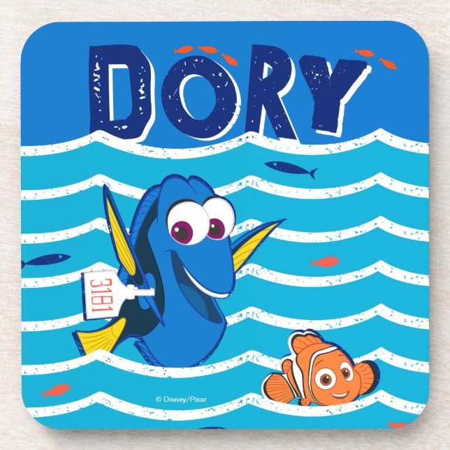 Dory & Nemo Love to Swim Beverage Coaster (Front)