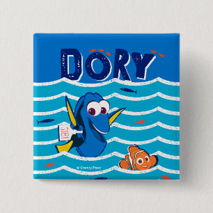 Dory & Nemo Love to Swim Pinback Button