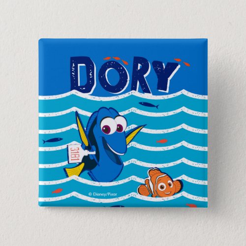 Dory  Nemo Love to Swim Pinback Button
