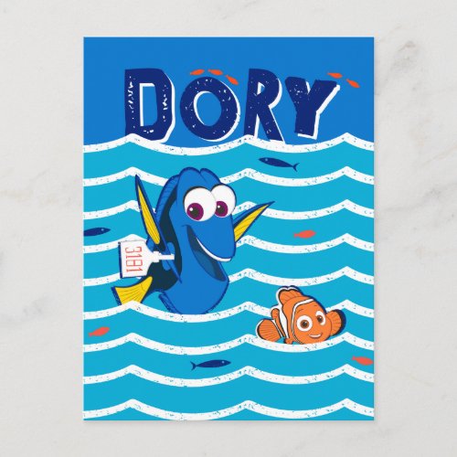 Dory  Nemo Love to Swim Postcard