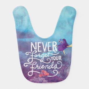 Dory & Nemo   Never Forget Your Friends Baby Bib