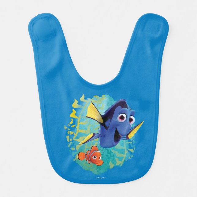 Dory & Nemo | Swim With Friends Baby Bib (Front)