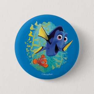 Dory & Nemo Swim With Friends Pinback Button