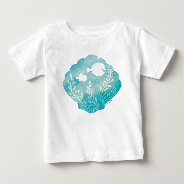 Dory & Nemo | Watercolor Shell Graphic Baby T-Shirt (Front)