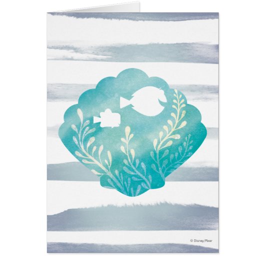 Dory & Nemo | Watercolor Shell Graphic Cards (Front)