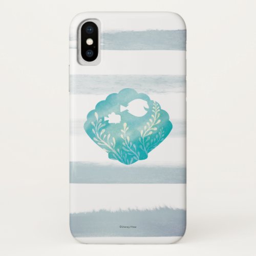 Dory  Nemo  Watercolor Shell Graphic iPhone X Case