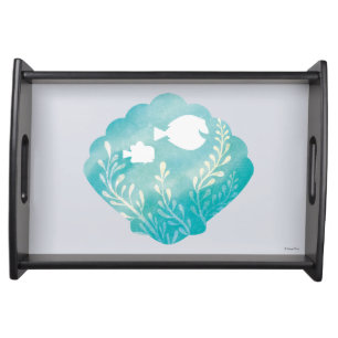Dory & Nemo Watercolor Shell Graphic Serving Tray